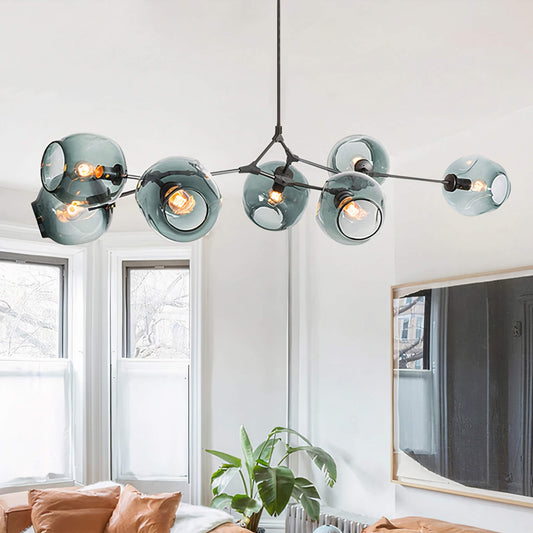 Retro Loft Ceiling Chandelier • Black