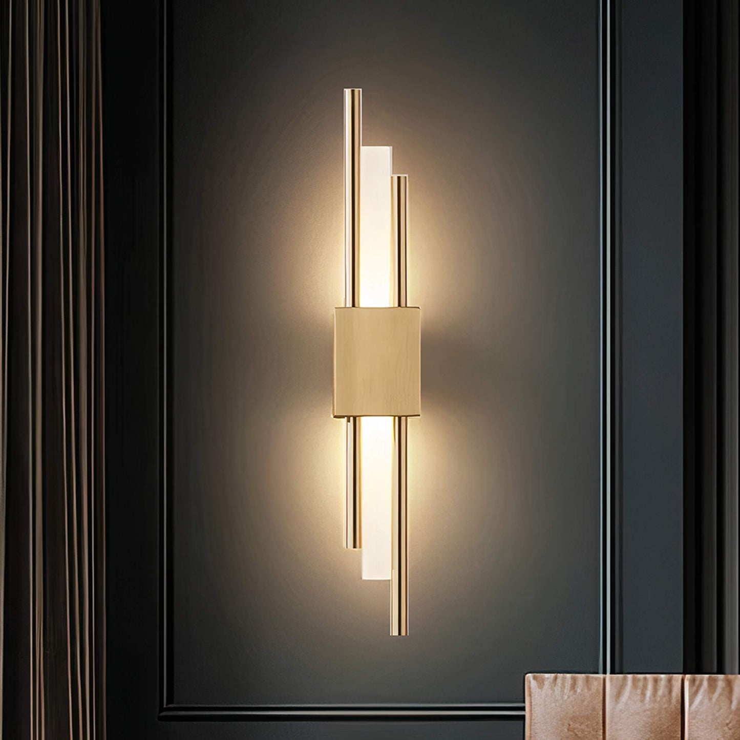 Glitch Wall Light • Gold • Wall Wired •