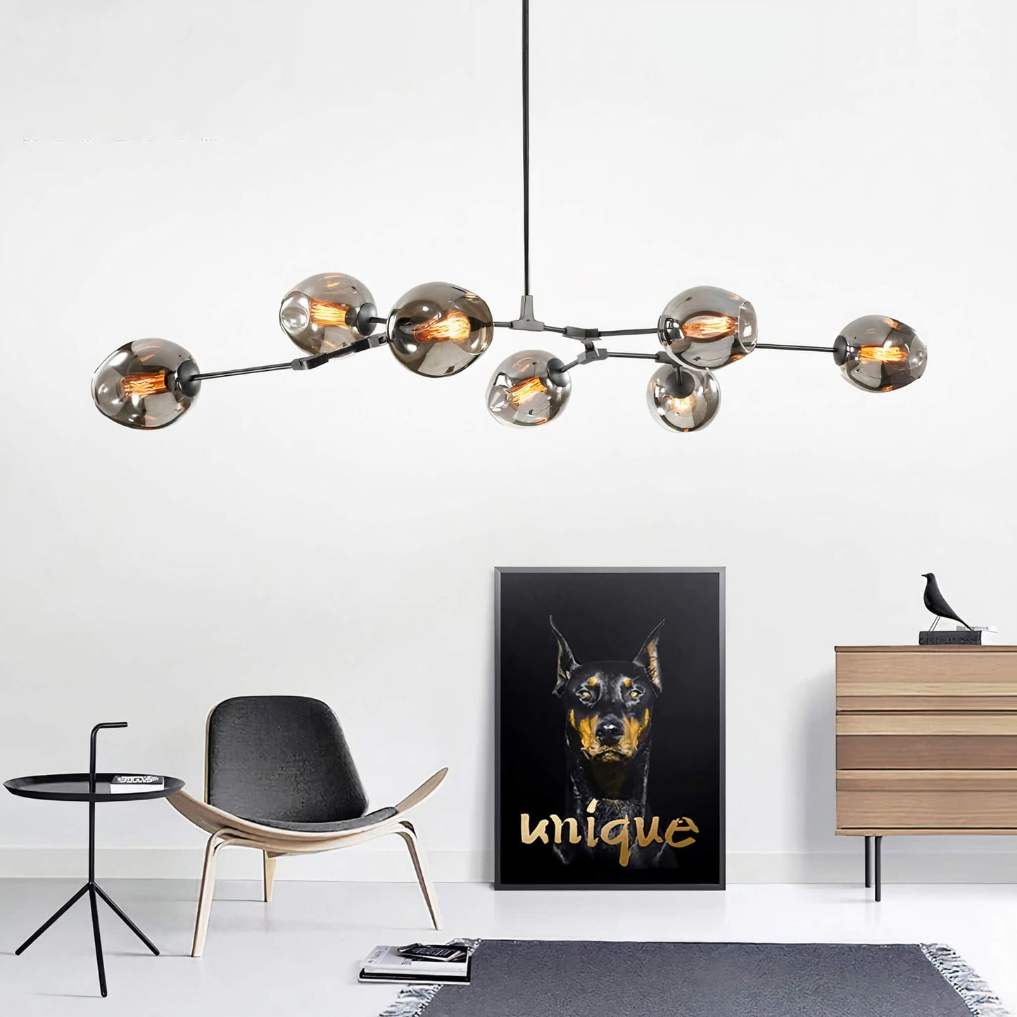 Retro Loft Ceiling Chandelier • Black